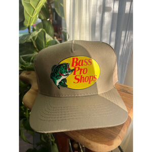 Men's Bass Pro Shops Khaki Yellow Trucker Hat One Size